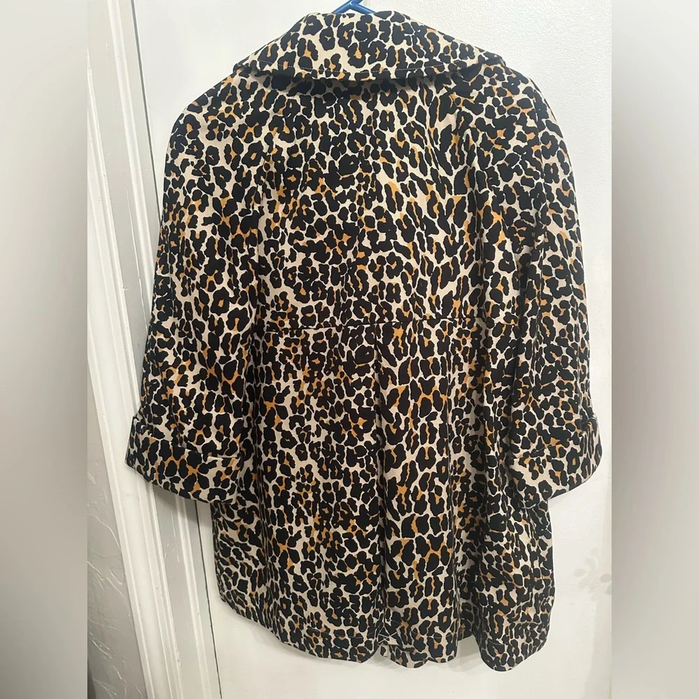 New York & Company Leopard Print Jacket Women’s Size L - Picture 2 of 8